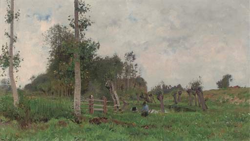 A cloudy summer's day by the lake