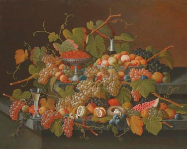 Still Life with Fruit and Champagne