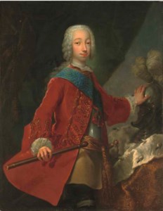 Portrait of the Grand Duke Peter Fedorovich with a baton