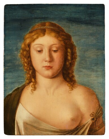 Portrait of a Young Woman with Downcast Eyes