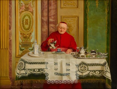 Cardinal Taking Coffee
