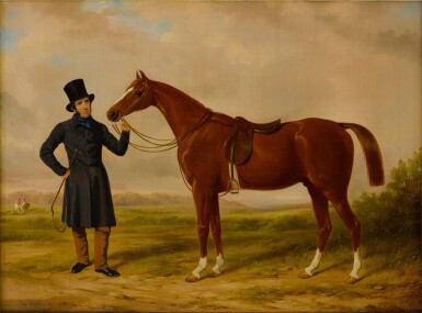 Chestnut Hunter and Groom