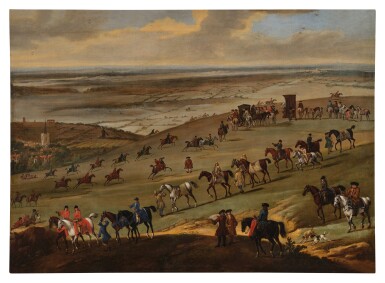 Warren Hill, New Market, with the King’s Racehorses