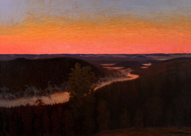 Landscape at Twilight near Glafsfjorden-Värmland