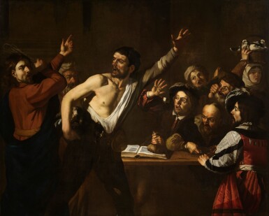 Christ driving the money changers from the temple