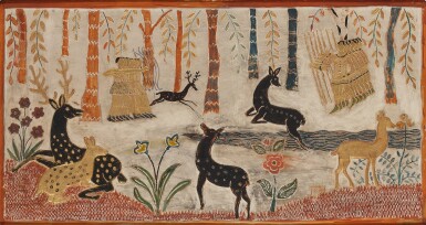 Indians and Deer in a Wood