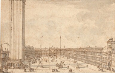 View of St Mark's square from St Mark's church, with the church of St. Giminiano