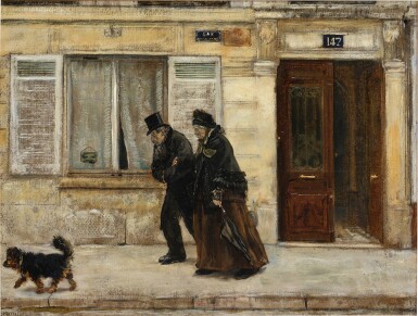 Vieux couple dans la rue