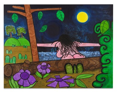 Carroll Dunham, Bathers Seventeen (Black Hole)