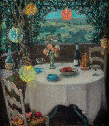 Henri Le Sidaner, La Table sous la tonnelle