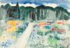Landscape with a Field of Flowers and a Distant Line of Trees