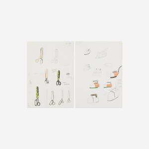 Untitled (Scissors); Untitled (Irons) (two works)