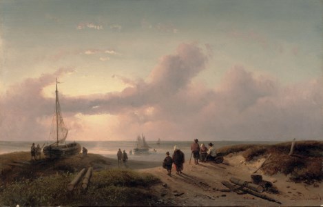 Fishermen enjoying the sunset
