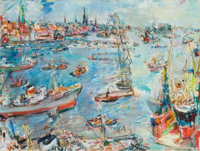 Oskar Kokoschka, Hamburg, Hafen II
