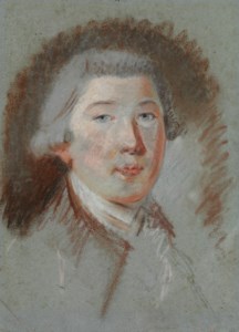 Portrait of a young man in a wig