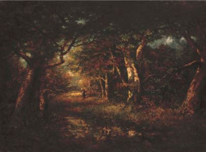 Bas-Bréau, paysage en sous-bois
