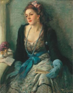 Femme élégante à l'opéra