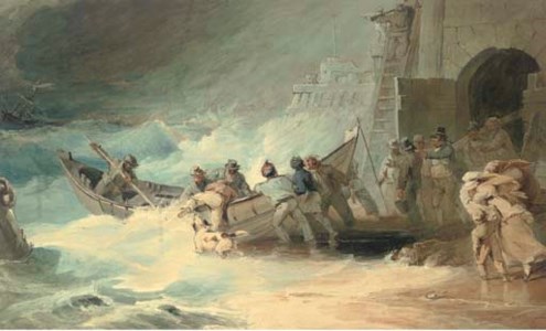 Launching the life boat