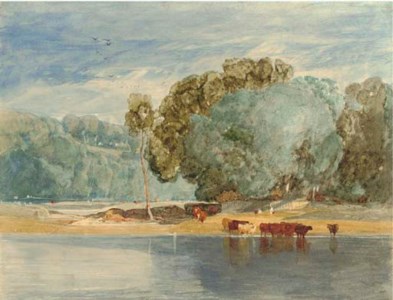 River scene with cattle