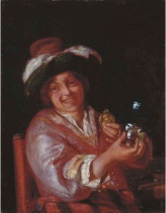 A self-portrait as a Merry Toper