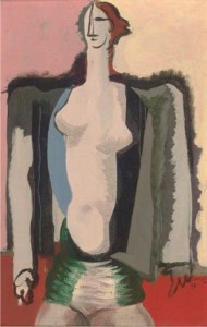 Femme à moitié nue