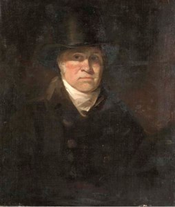 Portrait of a gentleman, probably Nathaniel Plimer (1757-1822), half-length, in a brown coat and top hat