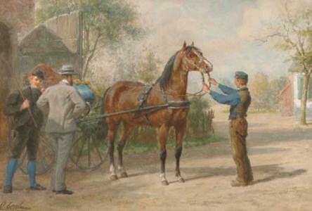 Preparing for a carriage ride