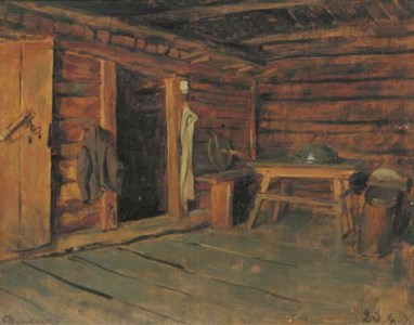 Eine Käsestube: a cabin interior