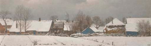 Winter te Laren: a village in winter