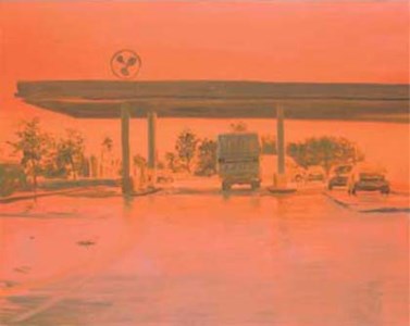Tankstelle im Abendlicht (Aalbek)
