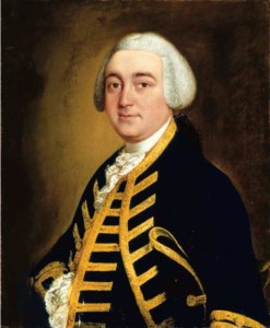 Portrait of Christopher Griffith, Jr., of Padworth , half-length, in a blue coat