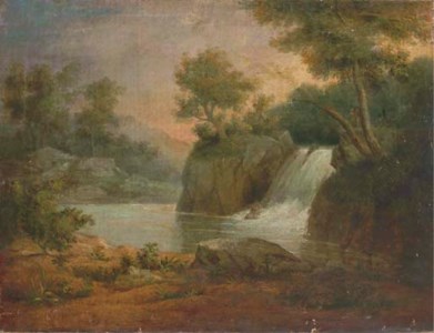 Landscape with Waterfall