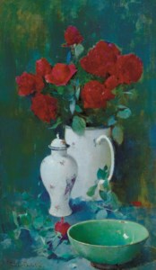 Still Life, Roses and Oriental Vases