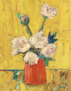 Fleurs blanche en jaune