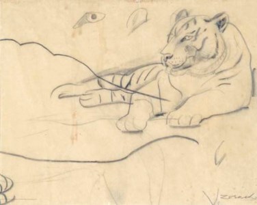 Reclining tiger