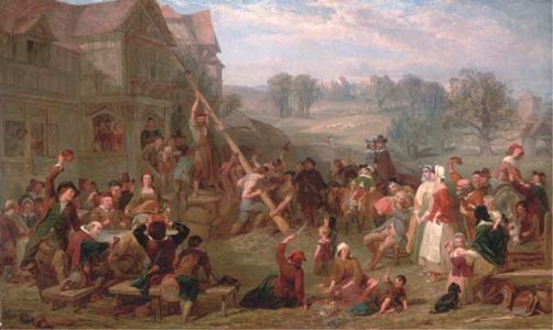 Raising the maypole