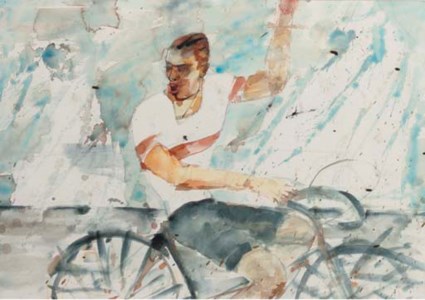 Cyclist on the Prom