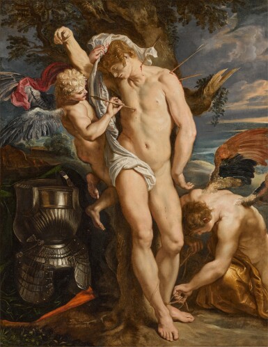 Sir Peter Paul Rubens, Saint Sebastian tended by two angels