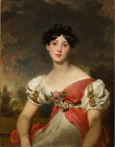 Portrait of Lady Catherine Bateson (1787–1873), half-length, wearing a white dress