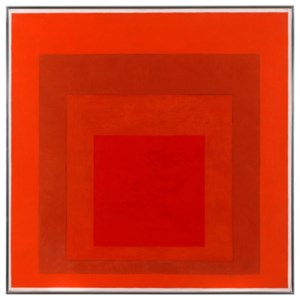 Homage to the Square: Between 2 Scarlets