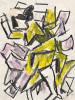 Three color pastel drawings