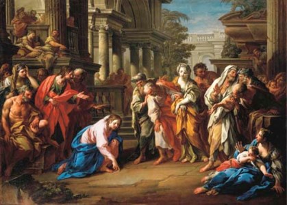 Christ and the Woman taken in Adultery ('Let he who is without sin cast the first stone')