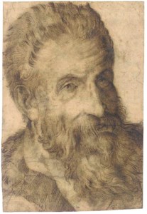 Portrait of a bearded man looking to the right, said to be Pellegrino Tibaldi