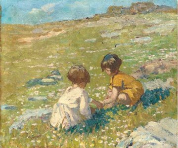 Children on a hillside