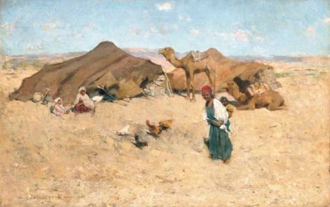 Arab encampment, Biskra