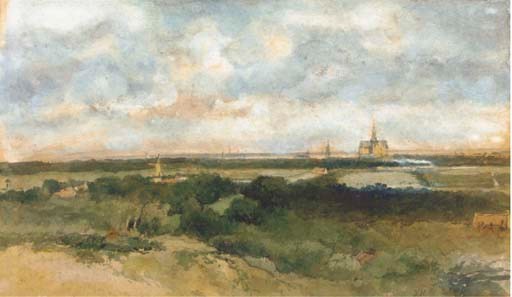 A panoramic view of Haarlem from the dunes