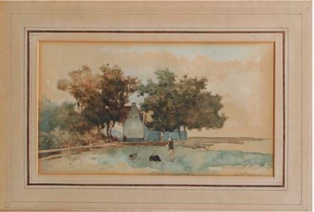 Boerderij: a white farmhouse