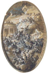 Proposed design for the saloon ceiling at Blenheim Palace, Oxfordshire: The Apotheosis of Hercules