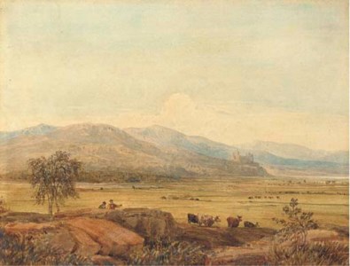 Harlech Castle, with Morfa Harlech in the foreground, North Wales