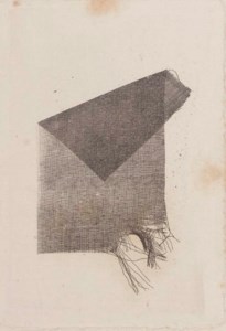 Torn & Folded Scrap of Crape, 1852-57